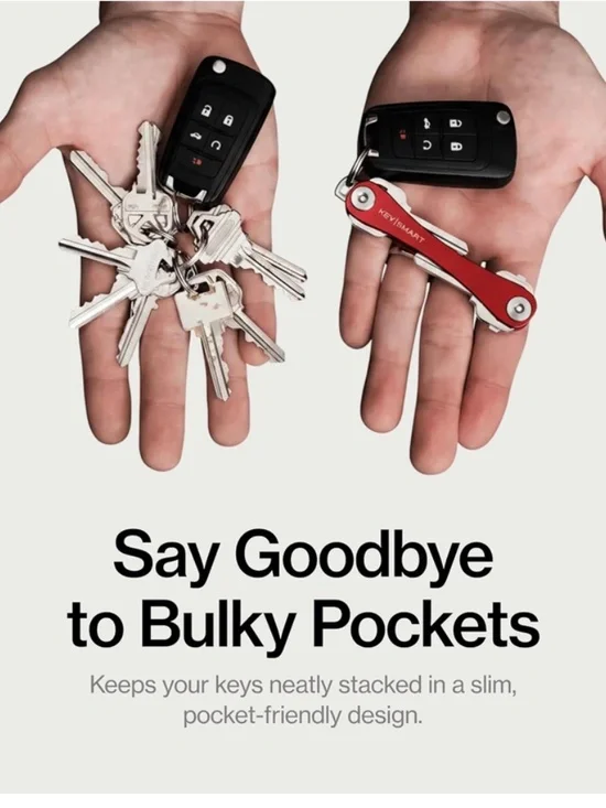 KeySmart Red Compact Key Organizer & Accessory Bundle - Picture 9 of 11